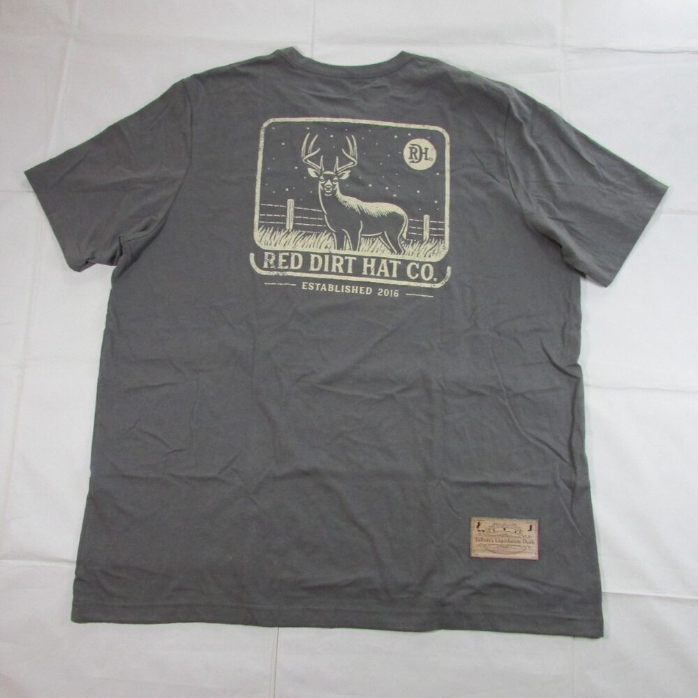 Red Dirt Hat Co Men's 3XL Short Sleeve Big Buck Graphic T-Shirt Asphalt